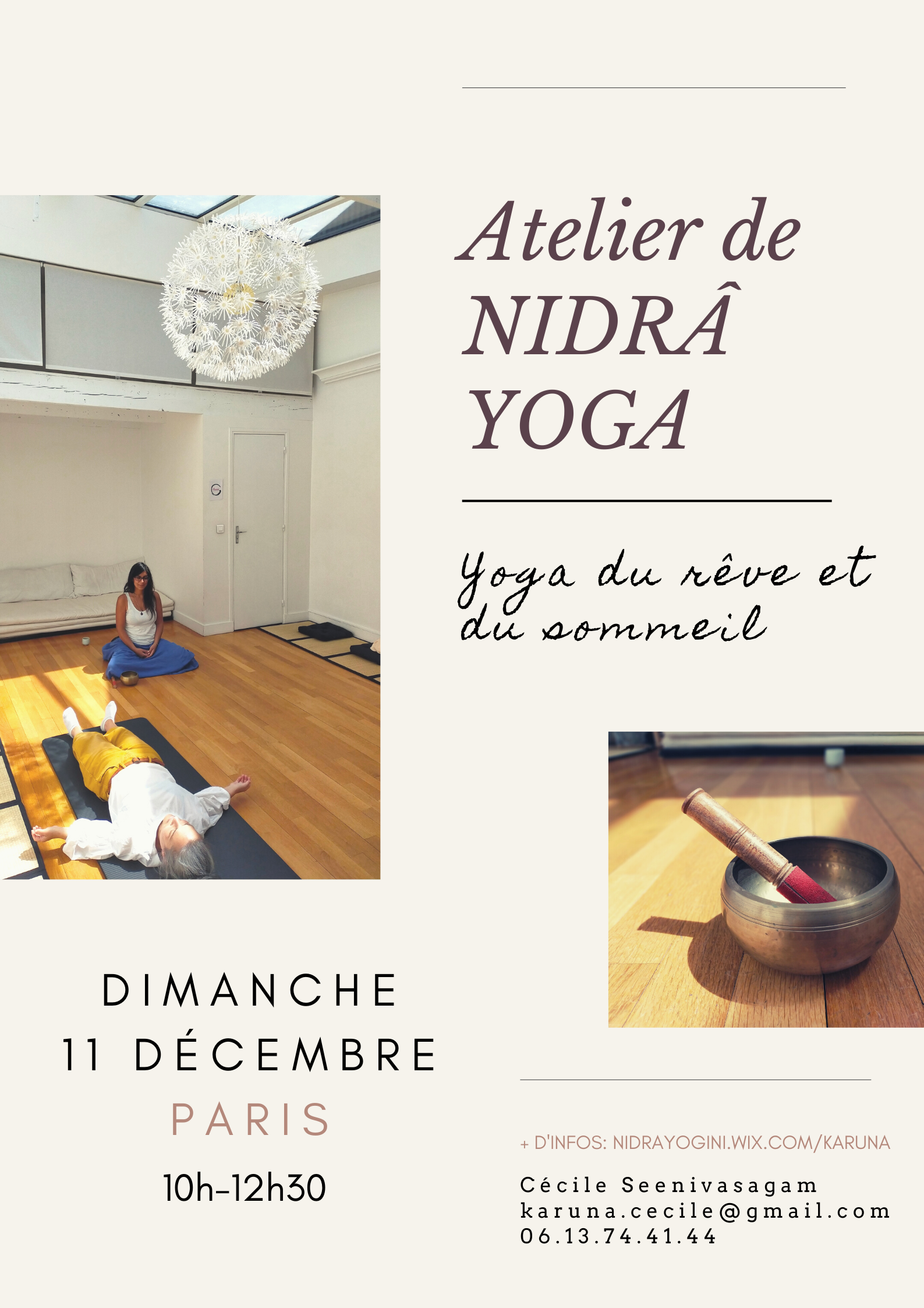 Nidrâ Yoga workshop in Paris
